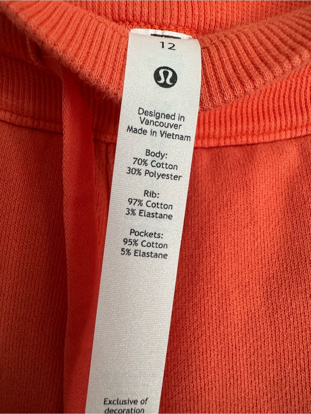 lululemon athletica Joggers in Coral-Orange size 12 - Picture 6 of 16